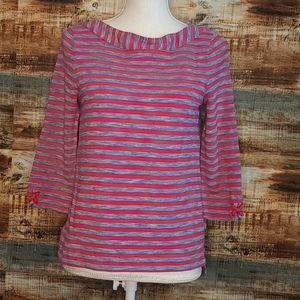 🌟 3 for $15 Deal! 🌟Talbots pink and blue striped blouse SP
